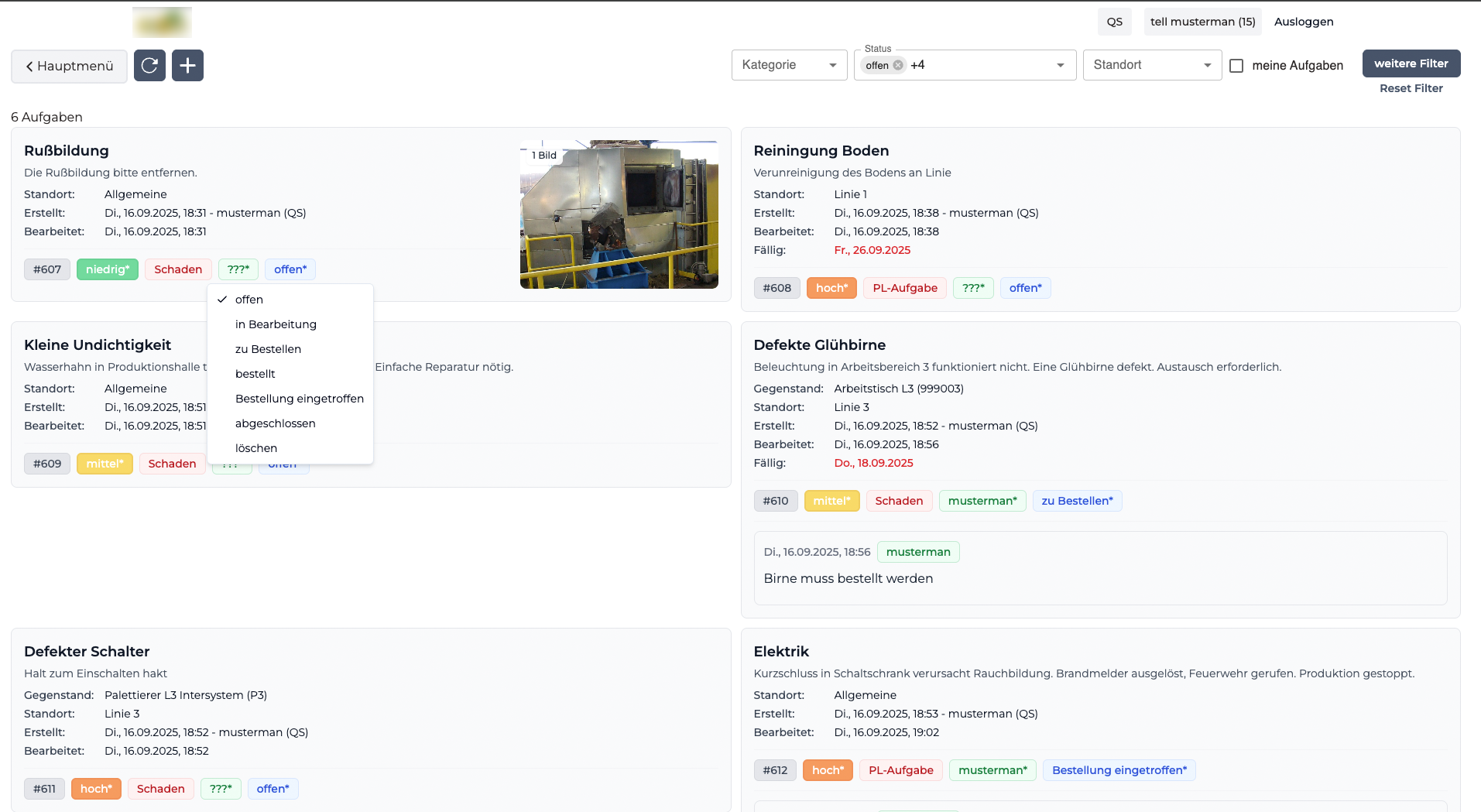 Schnellbearbeitung – Desktop
